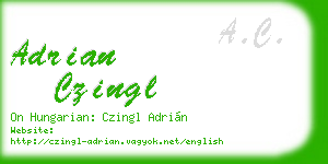 adrian czingl business card